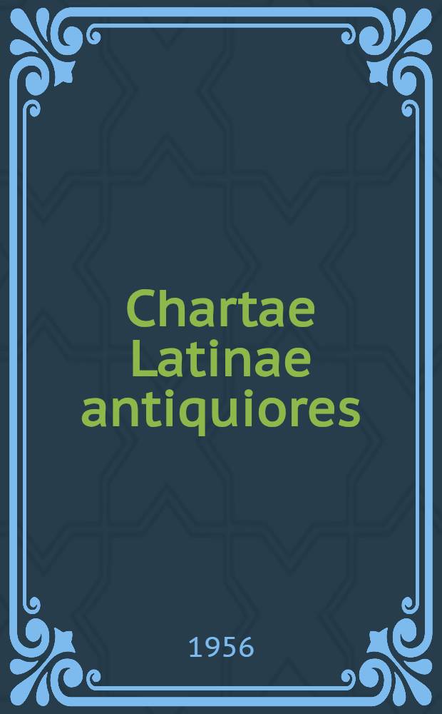 Chartae Latinae antiquiores : Facsimile-edition of the Latin charters prior to the ninth century. P. 2 : Switzerland