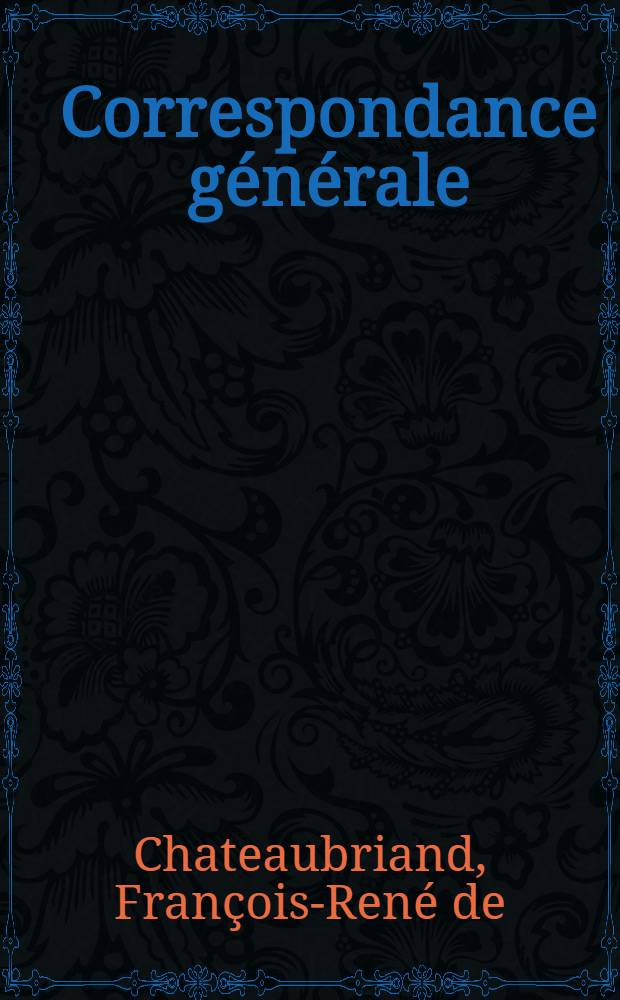Correspondance générale