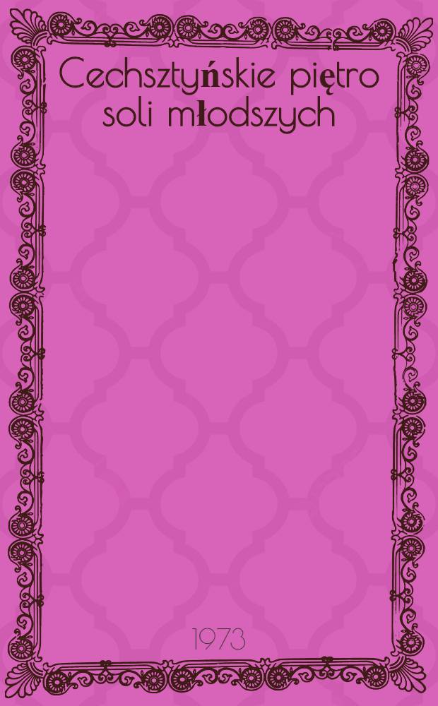 Cechsztyńskie piętro soli młodszych (Z 3) w regionie Kujawskim