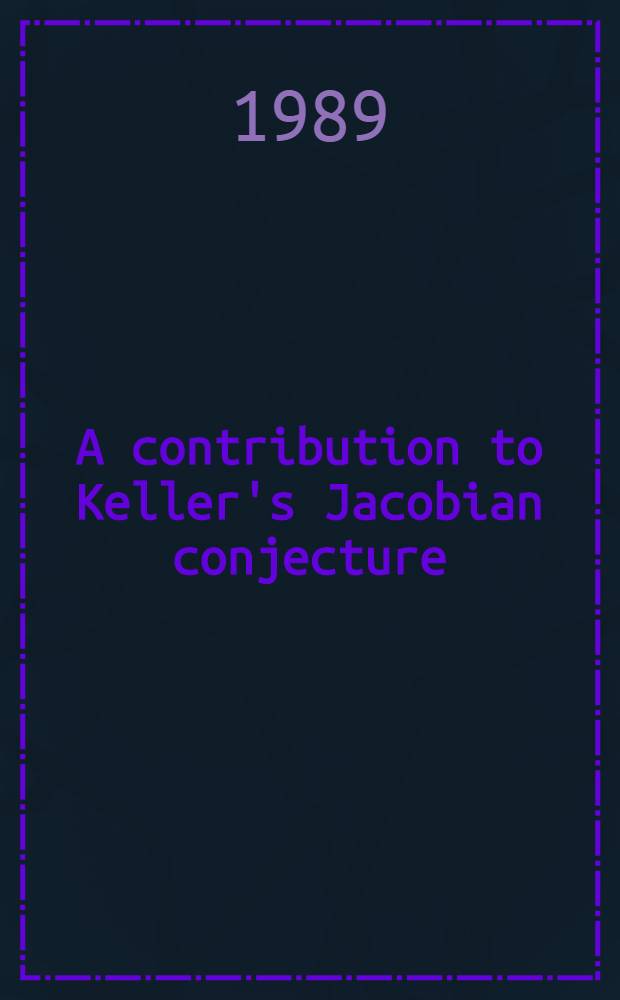 A contribution to Keller's Jacobian conjecture