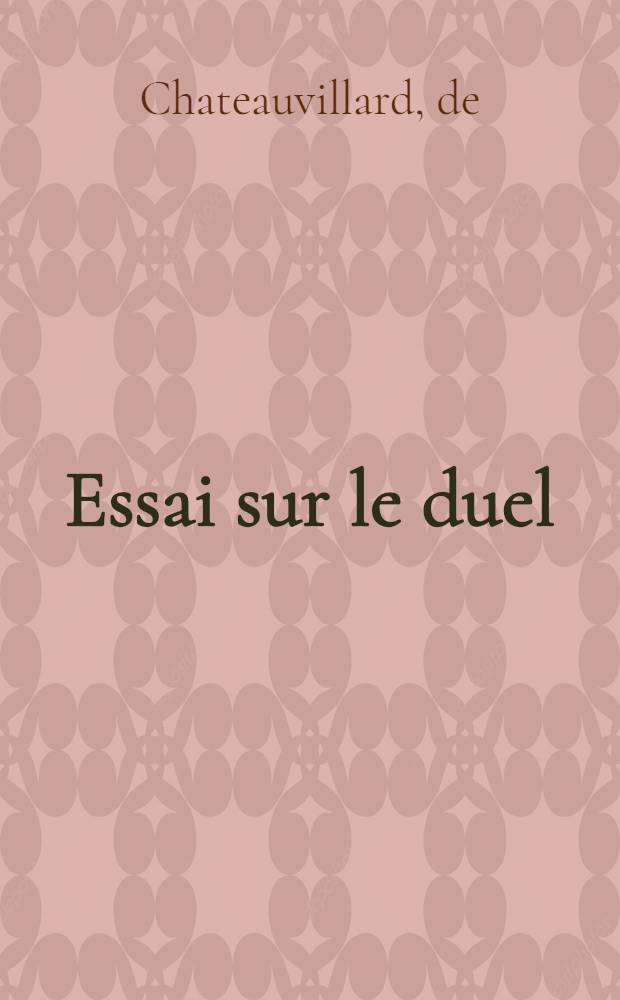 Essai sur le duel