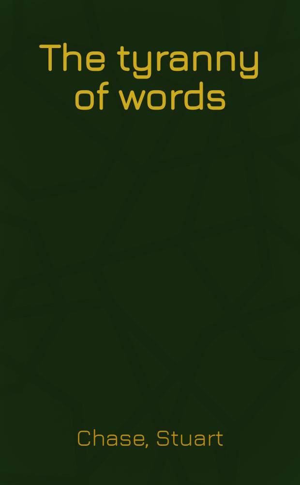 The tyranny of words