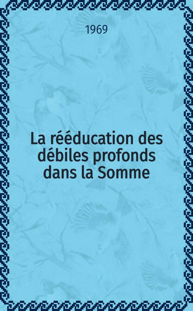 La rééducation des débiles profonds dans la Somme : Thèse ..