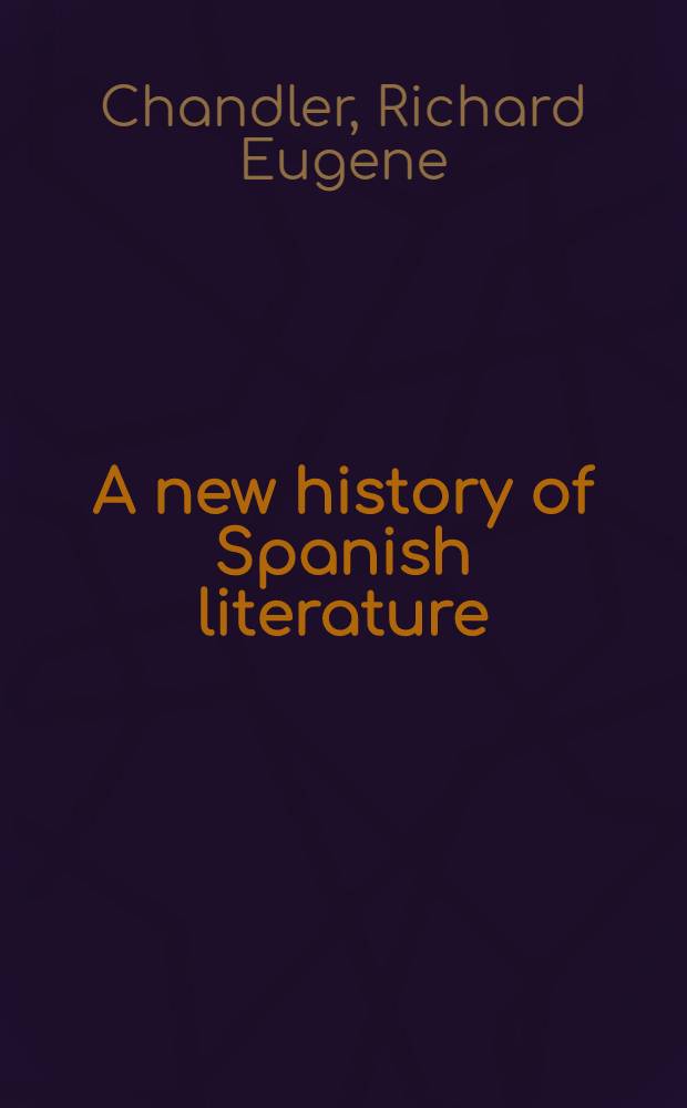A new history of Spanish literature