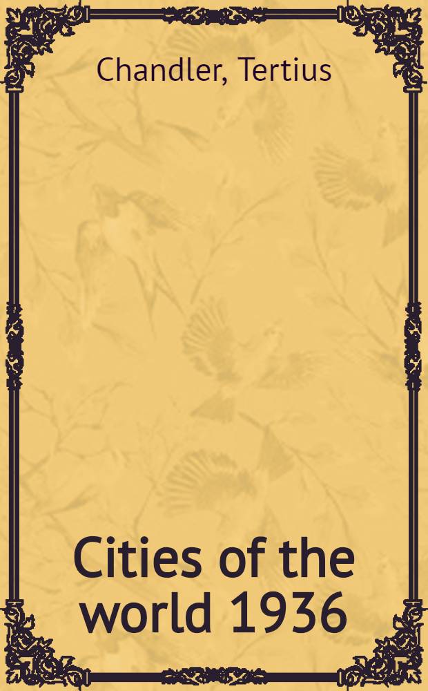 Cities of the world 1936