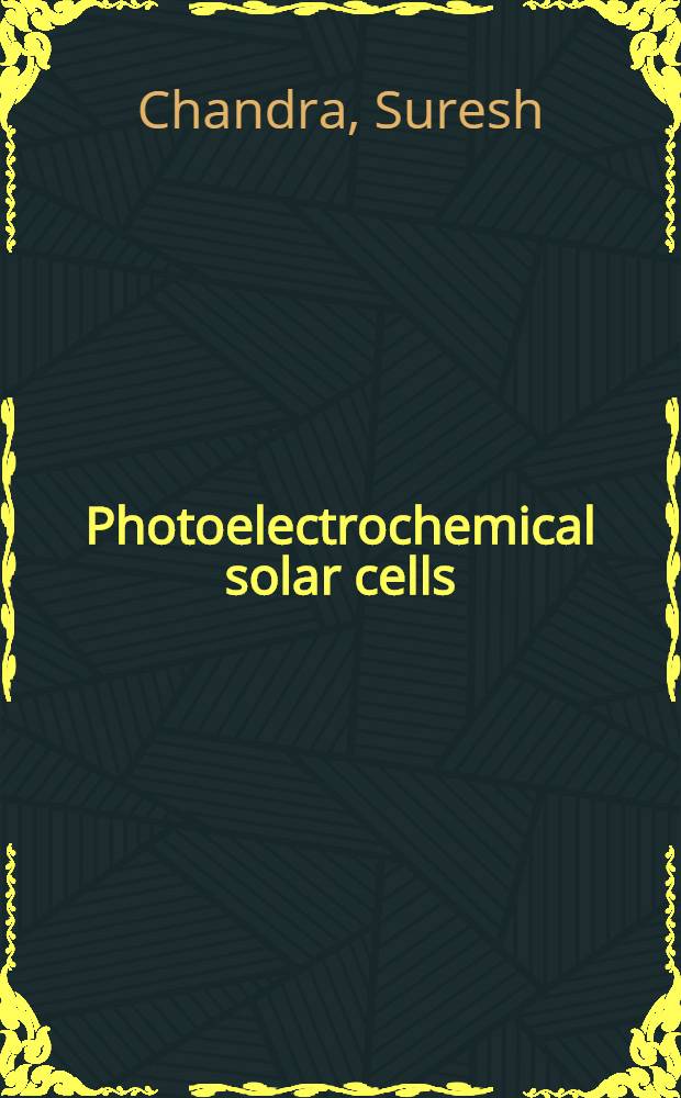 Photoelectrochemical solar cells