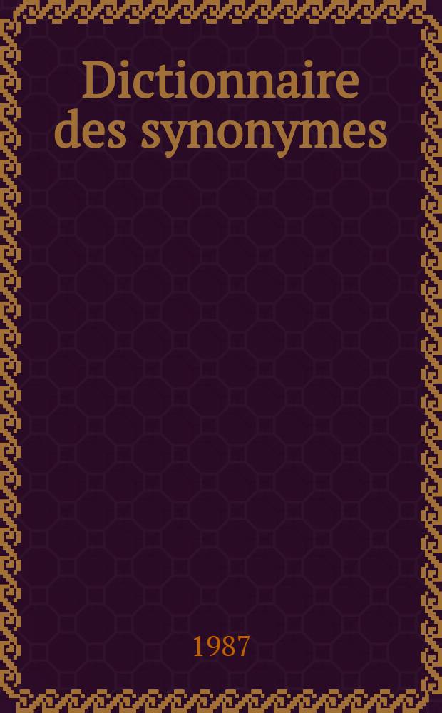 Dictionnaire des synonymes