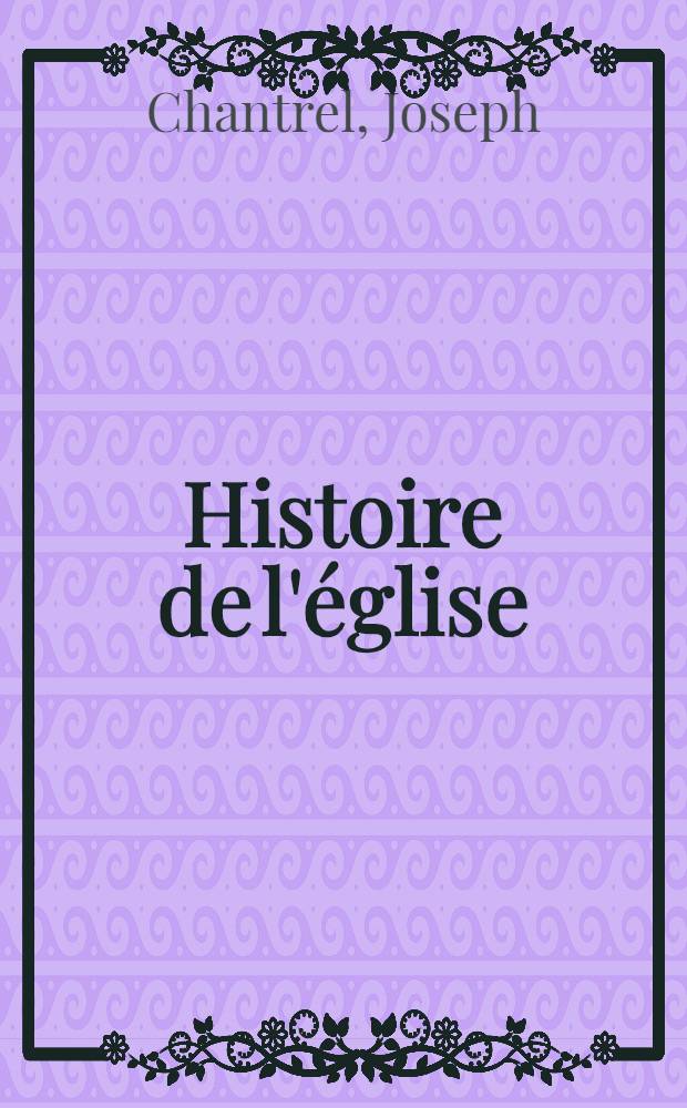 Histoire de l'église