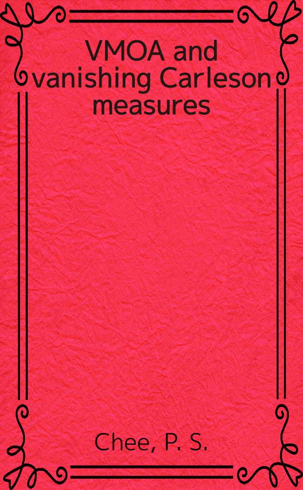 VMOA and vanishing Carleson measures