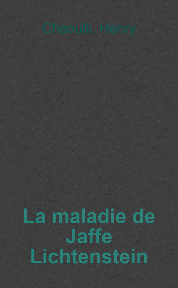 La maladie de Jaffe Lichtenstein : &Agrave; propos d'une observation &agrave; forme monom&eacute;lique inf&eacute;rieure : Th&egrave;se ..