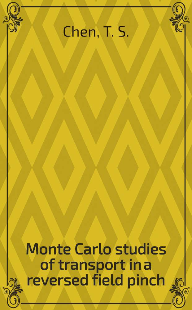 Monte Carlo studies of transport in a reversed field pinch