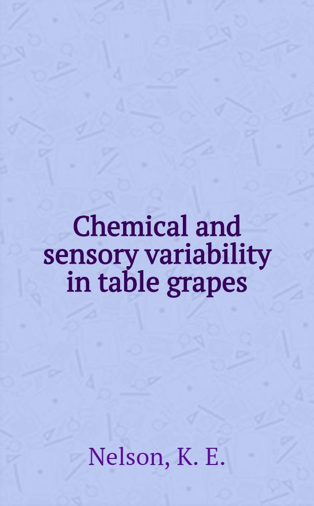 Chemical and sensory variability in table grapes