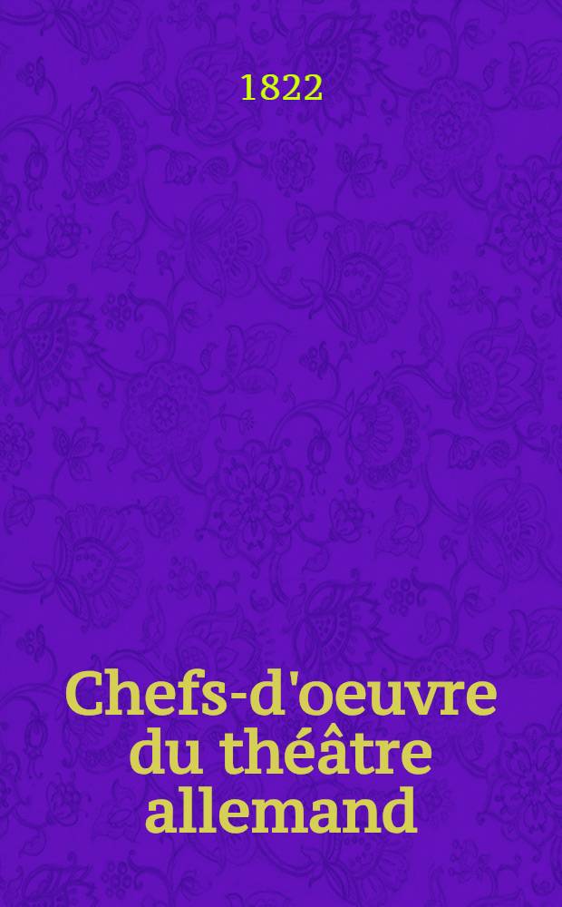 Chefs-d'oeuvre du théâtre allemand
