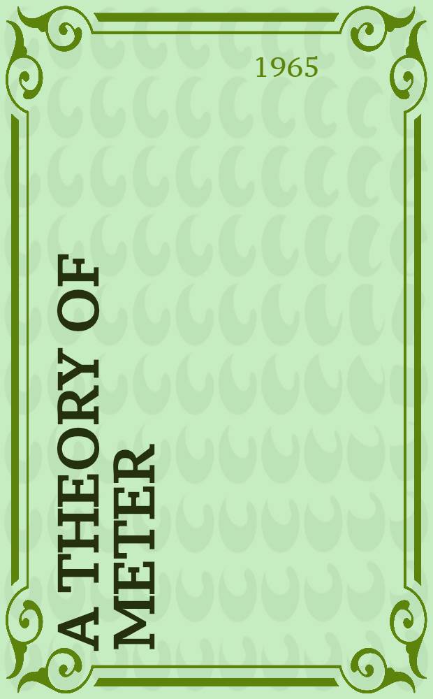 A theory of meter