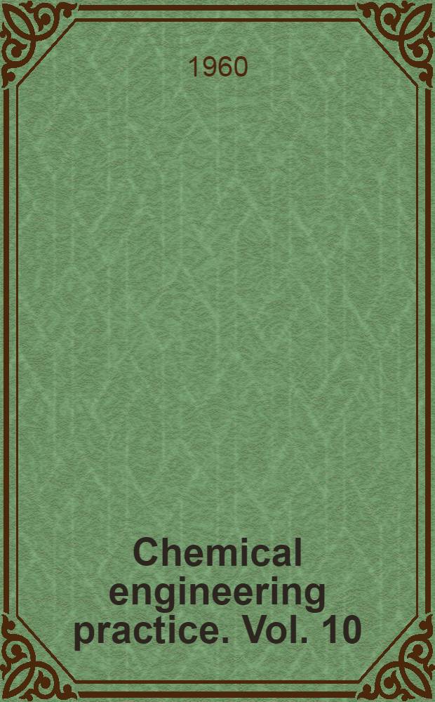 Chemical engineering practice. Vol. 10 : Ancillary services