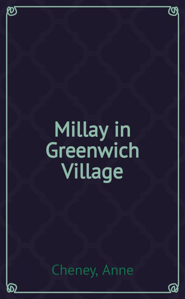 Millay in Greenwich Village