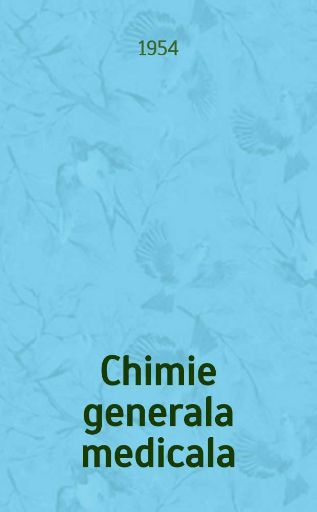 Chimie generala medicala