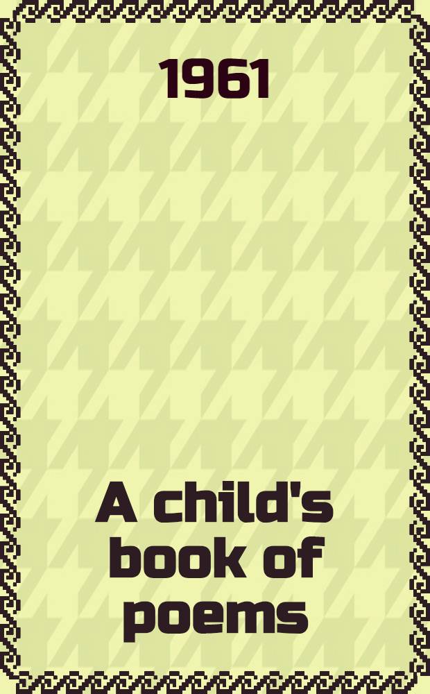 A child's book of poems