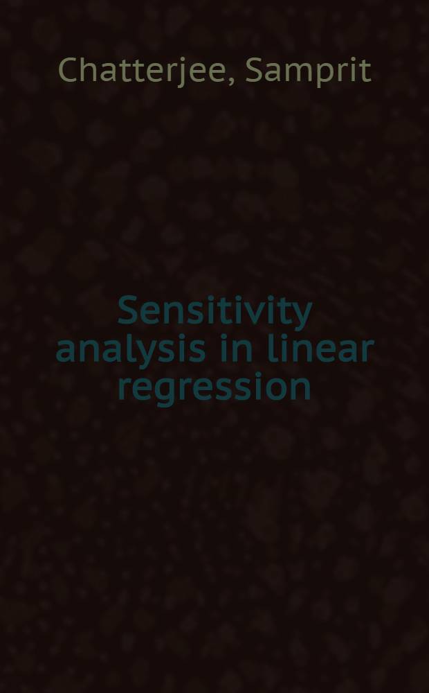 Sensitivity analysis in linear regression