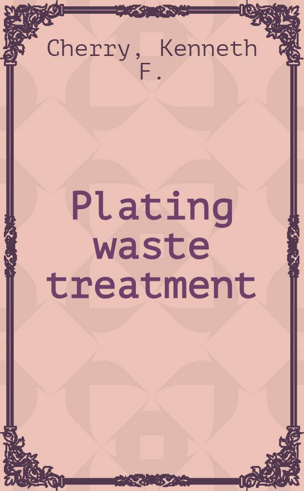 Plating waste treatment