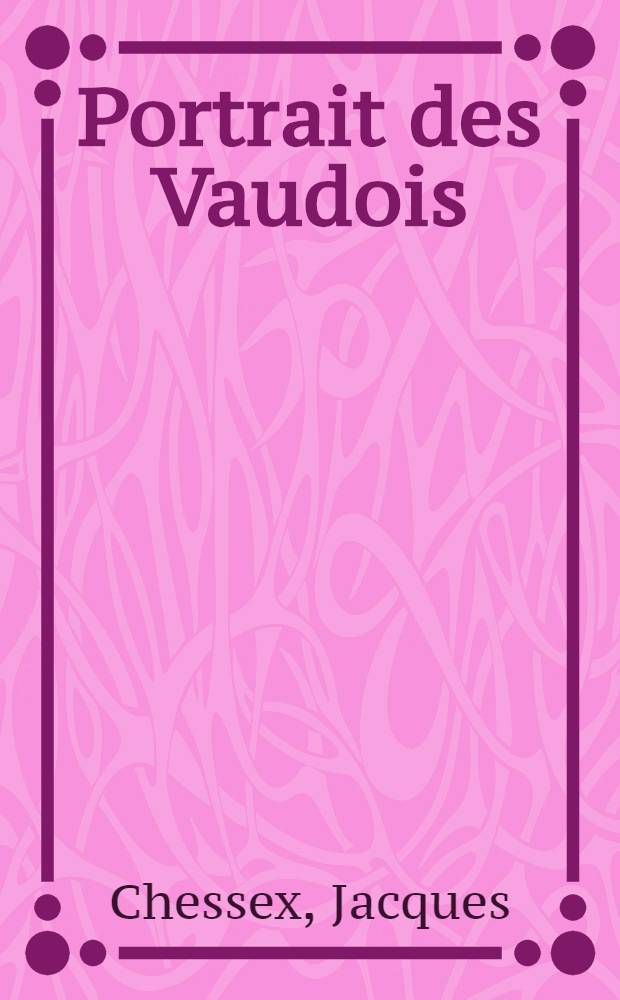 Portrait des Vaudois