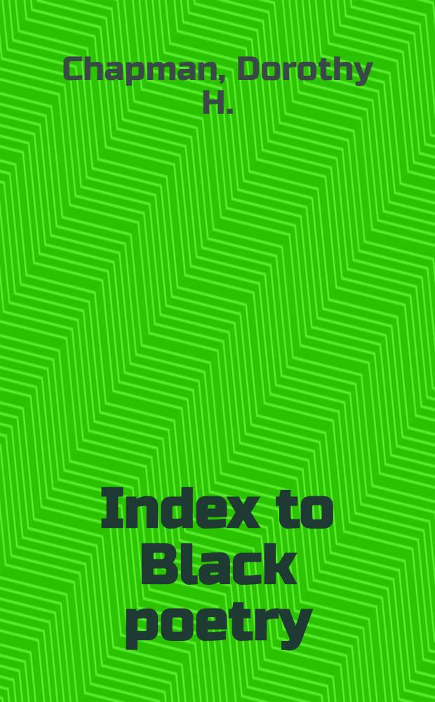 Index to Black poetry