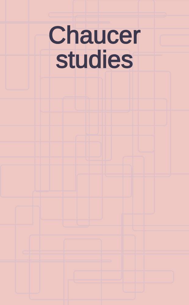 Chaucer studies