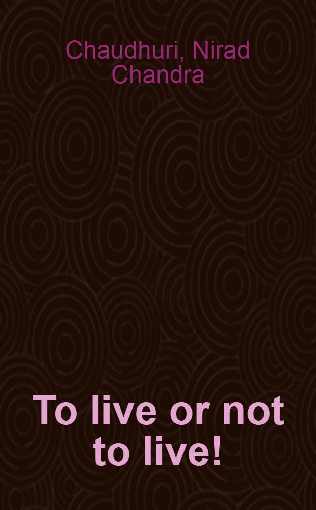 To live or not to live! : An Essay on living happily with others