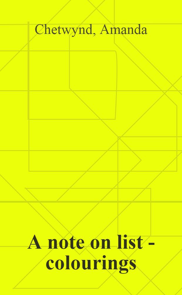 A note on list - colourings