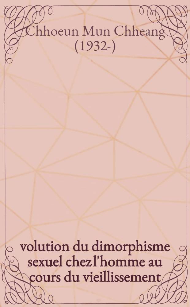 Évolution du dimorphisme sexuel chez l'homme au cours du vieillissement : Les variations des dépôts adipeux superficiels : Thèse ..