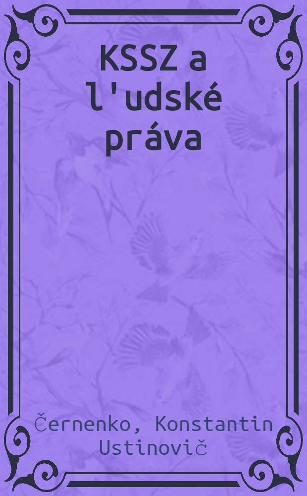 KSSZ a l'udské práva
