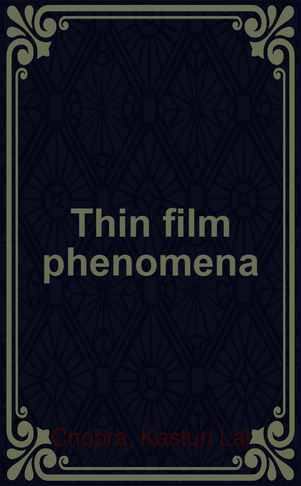 Thin film phenomena