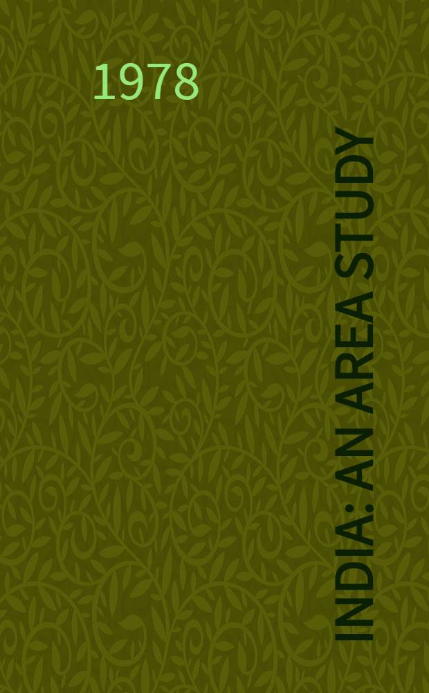 India : An area study