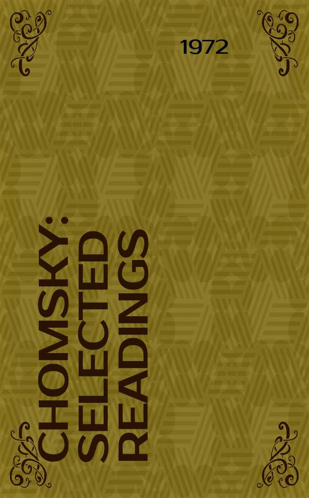 Chomsky : Selected readings