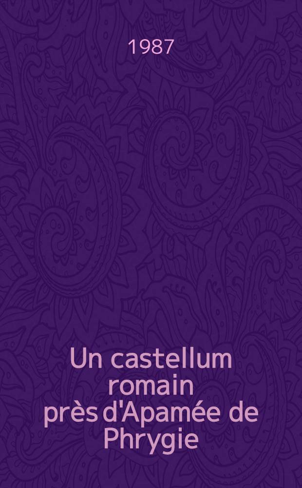 Un castellum romain près d'Apamée de Phrygie