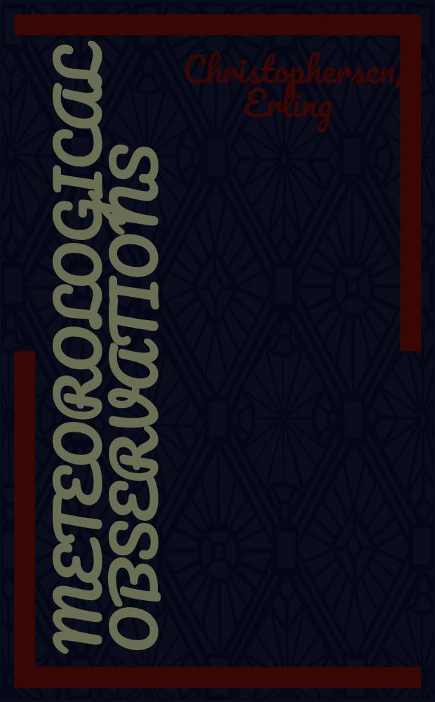 Meteorological observations