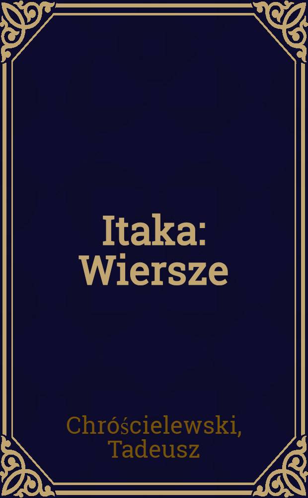 Itaka : Wiersze