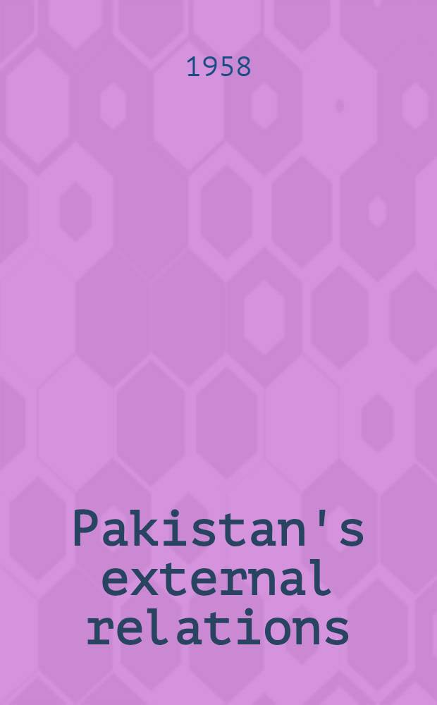 Pakistan's external relations