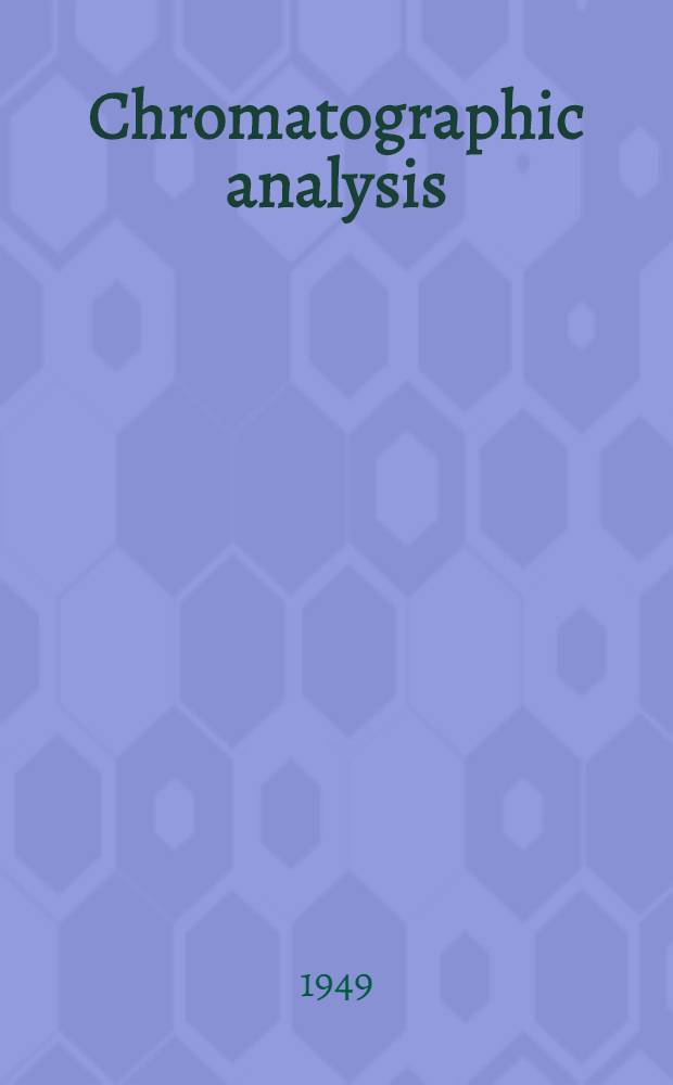 Chromatographic analysis : Collection