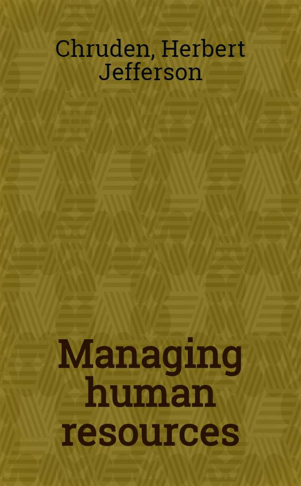 Managing human resources