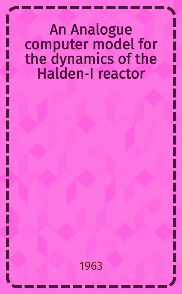 An Analogue computer model for the dynamics of the Halden-I reactor