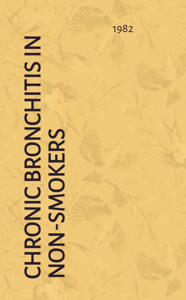 Chronic bronchitis in non-smokers