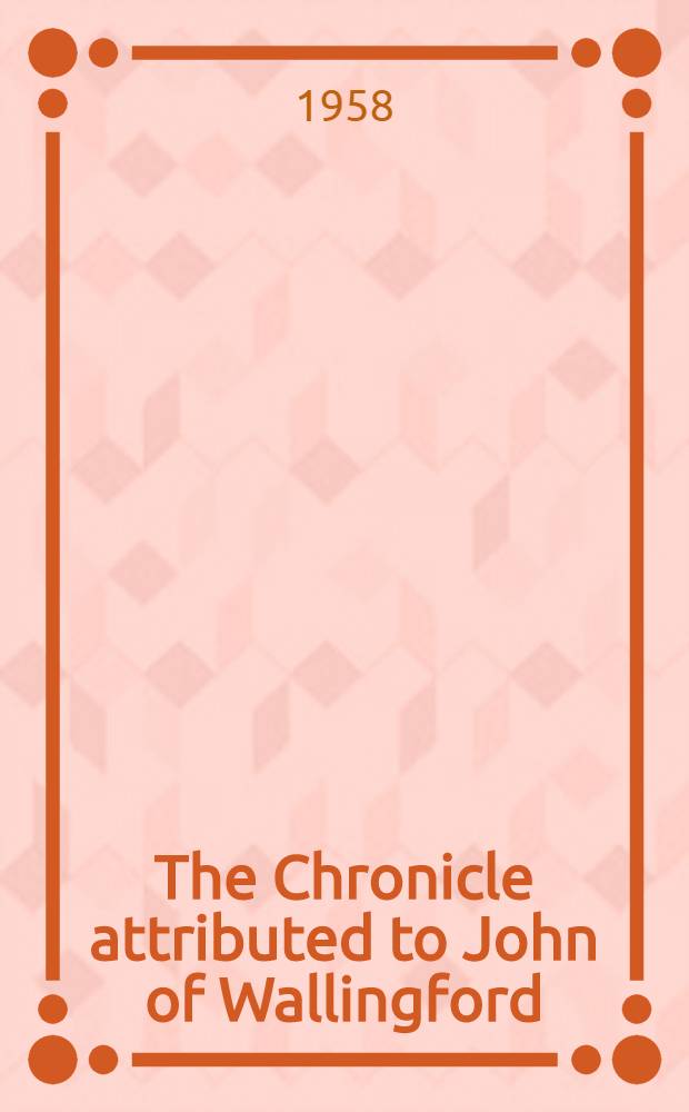 The Chronicle attributed to John of Wallingford