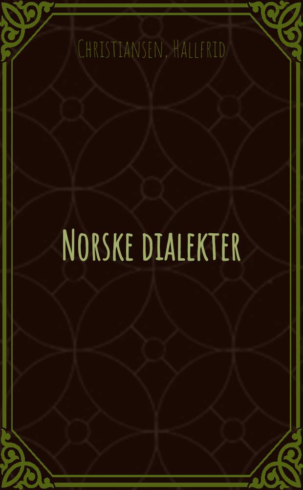 Norske dialekter