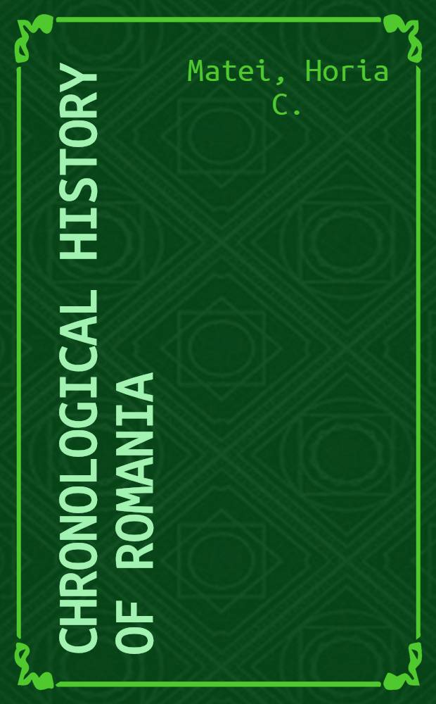 Chronological history of Romania