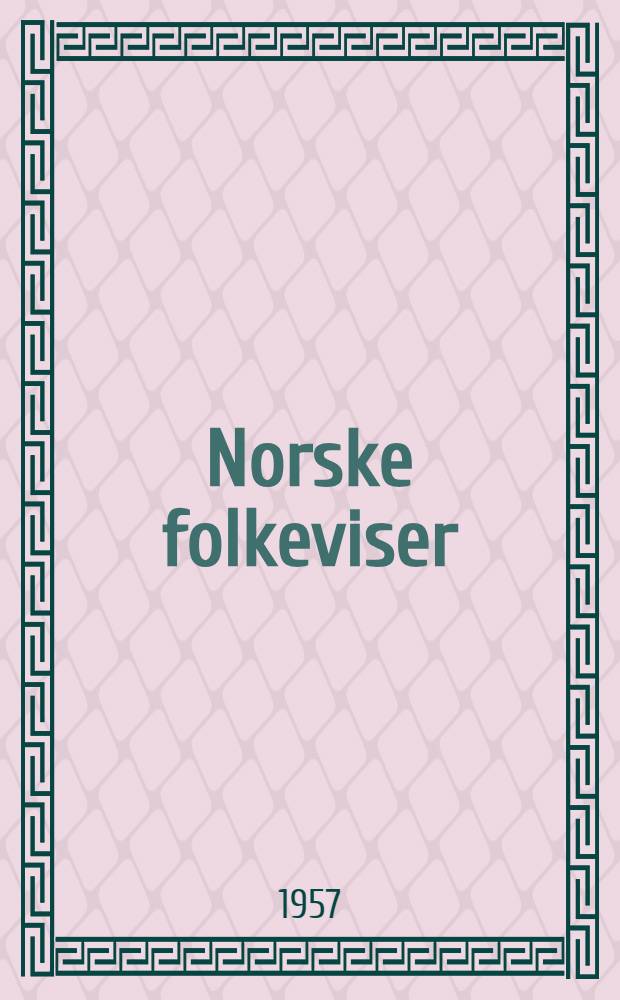 Norske folkeviser