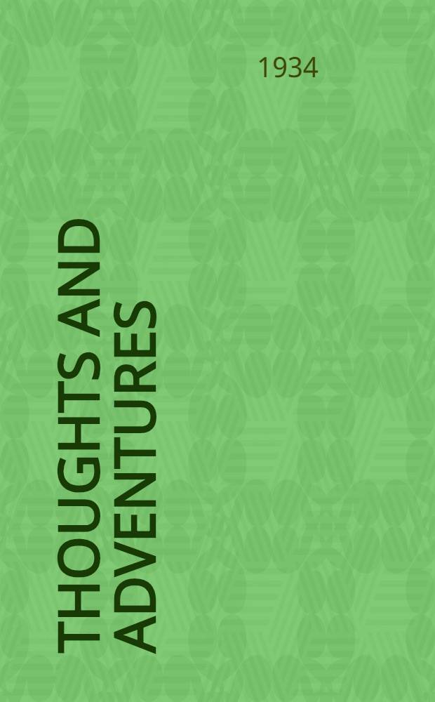 Thoughts and adventures