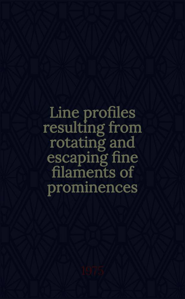Line profiles resulting from rotating and escaping fine filaments of prominences