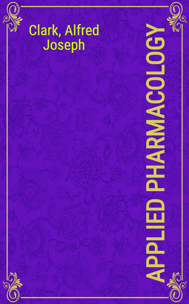 Applied pharmacology