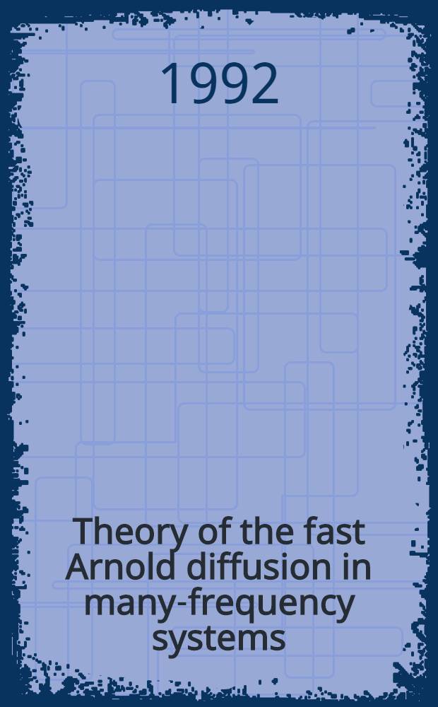 Theory of the fast Arnold diffusion in many-frequency systems